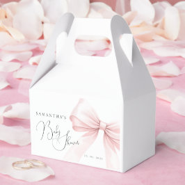 Coquette Roze Strik Baby Shower Favor Zakjes Bedankdoosjes
