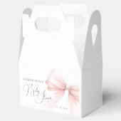 Coquette Roze Strik Baby Shower Favor Zakjes Bedankdoosjes (Geopend)