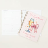 Coquette Roze Strik Bachelorette Feestje  Planner (Display)