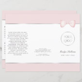 Coquette roze strik brochure (Voorkant / Achterkant)