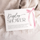 Coquette Roze Strik Bruidsdouche Ongepakte Cadeau Informatiekaartje