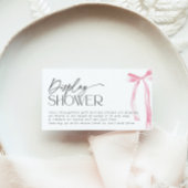 Coquette Roze Strik Bruidsdouche Ongepakte Cadeau Informatiekaartje