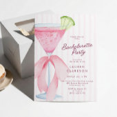 Coquette Roze Strik Bruidsfeest Kaart
