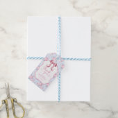 Coquette Roze Strik Bruidsmeisjesfeest Bedankt Cadeaulabel (Met Touw)