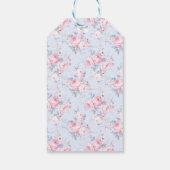 Coquette Roze Strik Bruiloft Feest Bedankt Cadeaulabel (Achterkant)