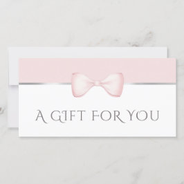 Coquette roze strik cadeaubon
