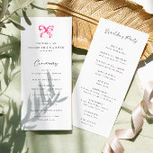 Coquette Roze Strik Eenvoudig Huwelijksceremonie P