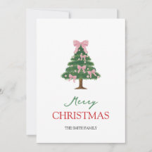 Coquette Roze Strik en Groene Kerstboom