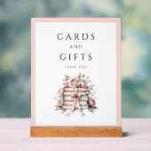 Coquette Roze Strik Kaarten En Cadeaus Acryl Bord (Neutraal)