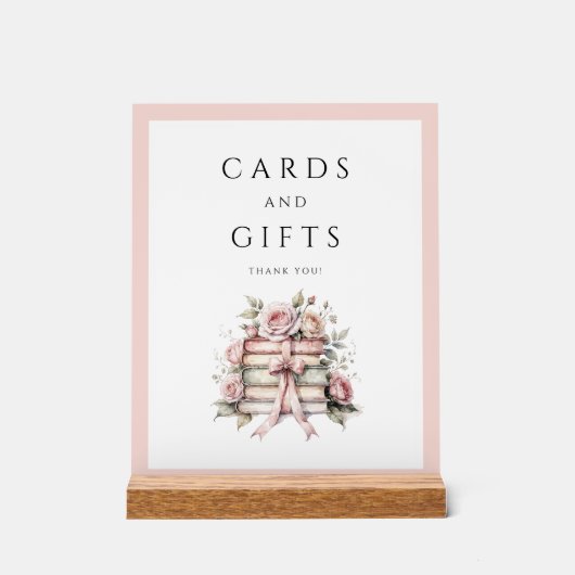 Coquette Roze Strik Kaarten En Cadeaus Acryl Bord (Voorkant)