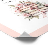 Coquette Roze Strik Kaarten En Cadeaus Poster (Hoek)