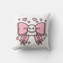 Coquette Roze Strik Kussen 