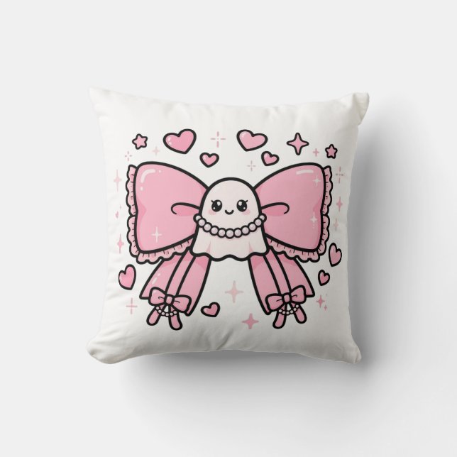 Coquette Roze Strik Kussen  (Voorkant)