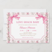 Coquette Roze Strik Love Shack baby Shower Kaart (Voorkant)
