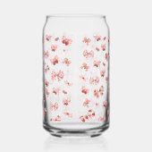 Coquette roze strik met aardbeien Kan Glas (Rechts)