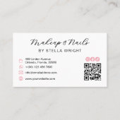 Coquette Roze Strik Mooiste QR Code Visitekaartje (Achterkant)
