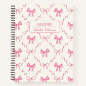Coquette Roze Strik Notitieboek (Voorkant)