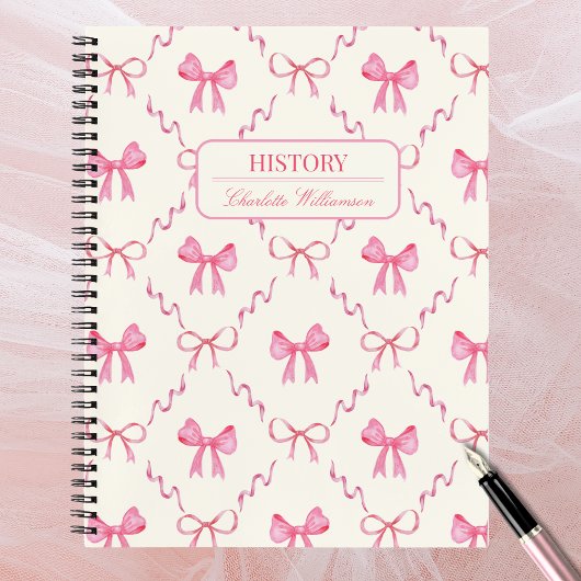 Coquette Roze Strik Notitieboek