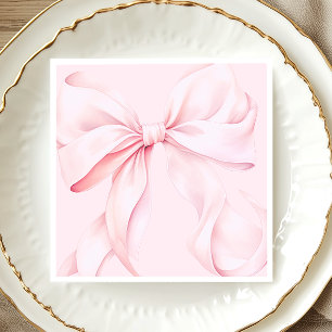 Coquette Roze Strik Papieren Servet