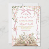Coquette roze strik verhalenboek nieuw hoofdstuk kaart (Voorkant)