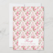 Coquette Roze Strik Zoete 16 Uitnodiging Template (Achterkant)