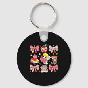 Coquette Roze Strikende Appel Leraar Waardering Va Sleutelhanger