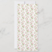 Coquette Roze Strikende Rozen Baby Shower Menu Kaart (Achterkant)