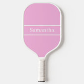 Coquette Roze Strikjes Aangepaste Monogramnaam Pre Pickleball Paddle (Achterkant)