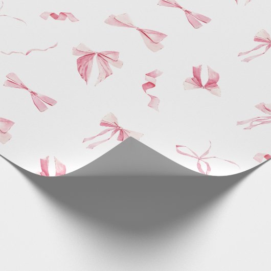 Coquette Roze Strikjes Cadeaupapier Esthetisch (Hoek)