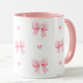 Coquette Roze Strikken & Hartjes Mok