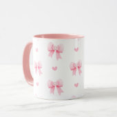 Coquette Roze Strikken & Hartjes Mok (Voorkant links)