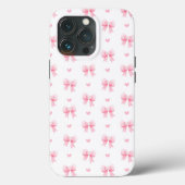 Coquette roze strikken linten naadloos patroon Case-Mate iPhone case (Achterkant)