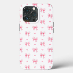 Coquette roze strikken linten naadloos patroon Case-Mate iPhone case
