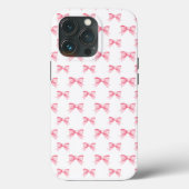 Coquette roze strikken linten naadloos patroon Case-Mate iPhone case (Achterkant)