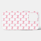 Coquette roze strikken linten naadloos patroon Case-Mate iPhone case (Achterkant (horizontaal))