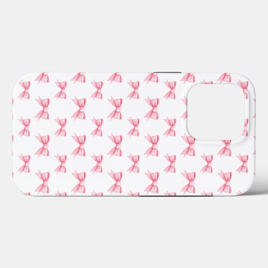 Coquette roze strikken linten naadloos patroon Case-Mate iPhone case (Achterkant (horizontaal))