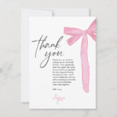 Coquette Roze Strikte Lint Bruiloftsfeest (Voorkant)