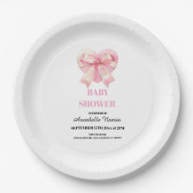 Coquette Roze Strikte Lint Meisje Baby Shower