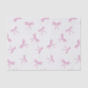 Coquette Roze waterverf Bow op canvas textuur Tissuepapier