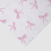 Coquette Roze waterverf Bow op canvas textuur Tissuepapier (Detail)