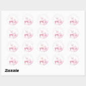 Coquette Roze Zwaan Princess Baby shower Stickers (Vel)