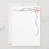 Coquette Rustiek Rood & Blauw Kerstfeest Kaart (Achterkant)