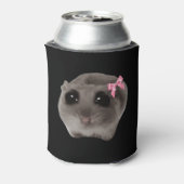 Coquette Sad Hamster Meme Dubbelzijdig Zwart Blikjeskoeler (Blikje Achterkant)
