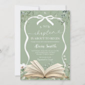 coquette sage greenery storybook baby shower kaart (Voorkant)