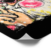 Coquette Santa Christmas Bubble Gum Sungles Xmas H Poster (Hoek)