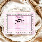 Coquette Schattige Roze Bow Afstuderen Bedankkaart