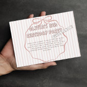 Coquette schattige slaap-onder verjaardagsfeestje kaart