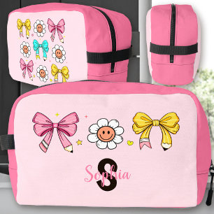 Coquette School Girl Pink Bow Naam Lunch Box Toilettasje