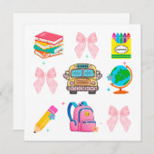 Coquette School ,Terug naar school ,Docent Feestdagenkaart (Voorkant / Achterkant)