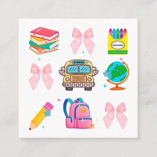 Coquette School ,Terug naar school Shirten, Leraar Informatiekaartje (Voorkant)